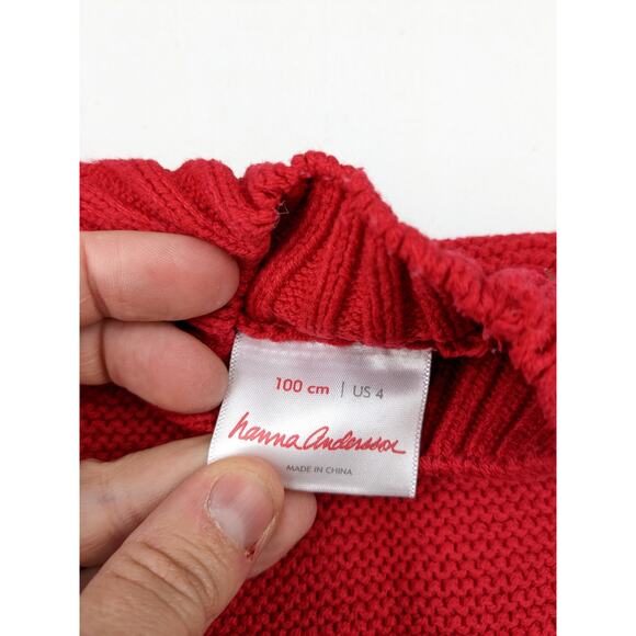 Hanna Andersson Red Sweater Dress Youth 4 - Picture 3 of 4